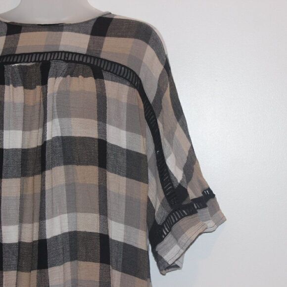 Maeve / Anthropologie Plaid Oversized Tunic Size Small - Picture 4 of 14